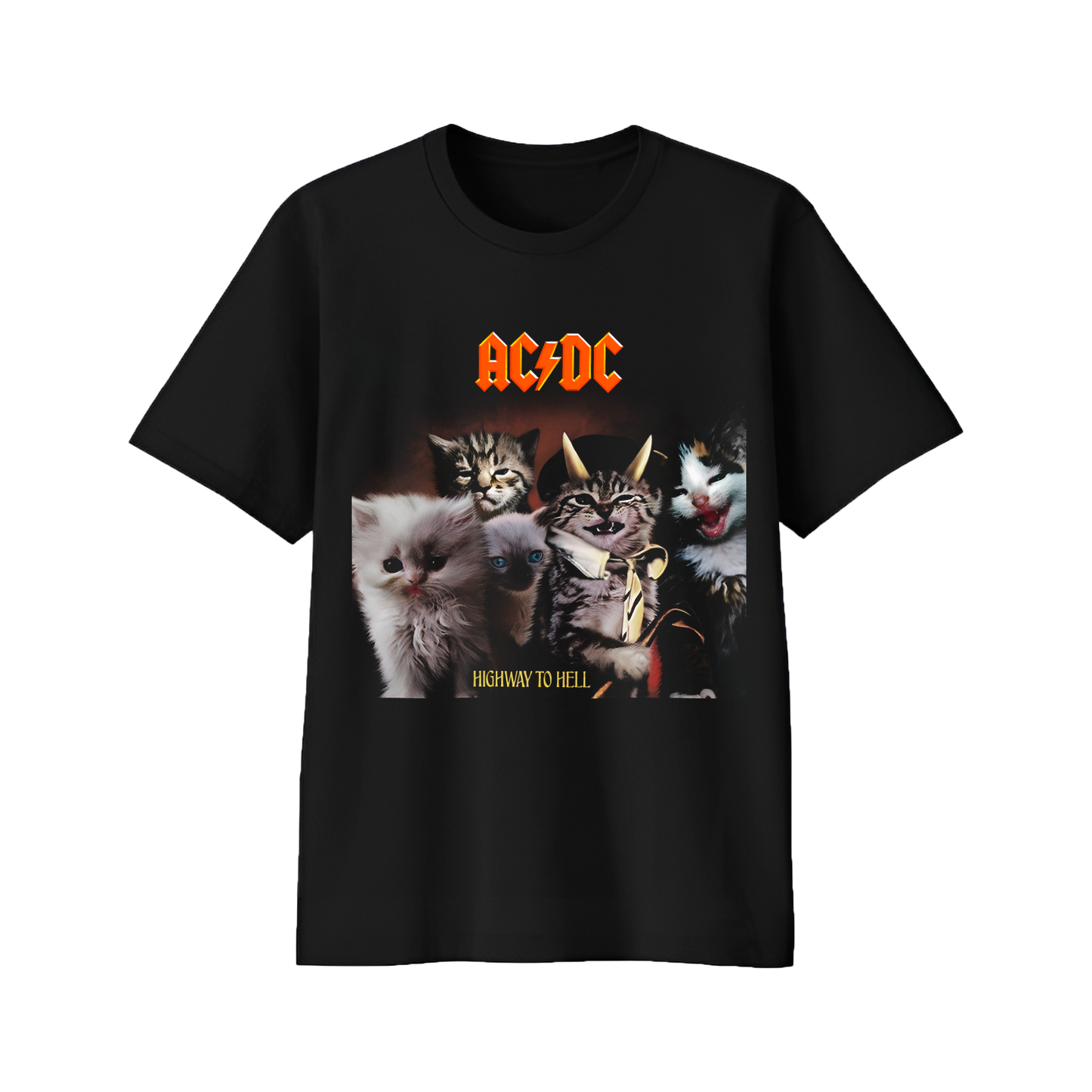 Polera Regular Fit - AC/DC Highway to Hell - Kitties