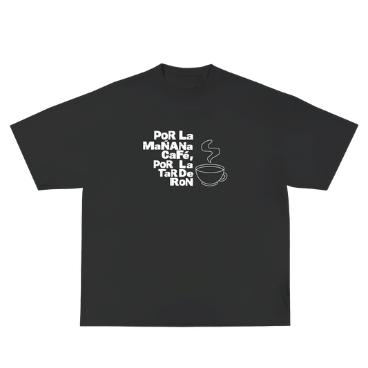 Polera Oversize Fit - Bad Bunny - Café y ron